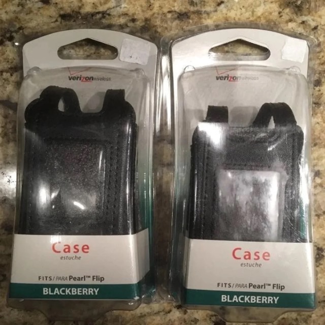 Rare Leather Case For Blackberry Pearl Qty 2